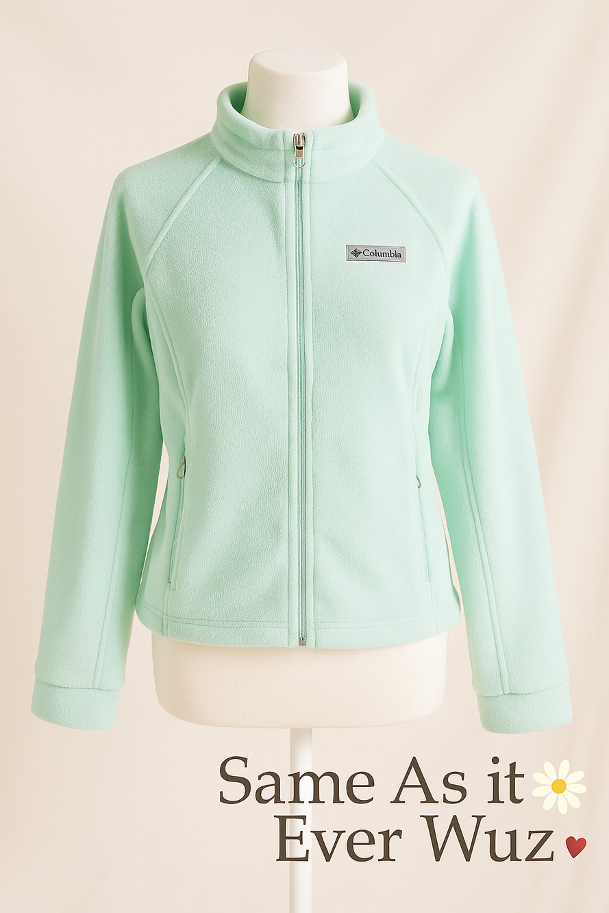 Columbia Youth XXS Mint Green Fleece Zip Jacket NWT Outdoor Hiking Winter Warm